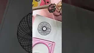 Easy spirography🖤 #shorts#satisfying#drawing#viral#trendingshorts#arttrick