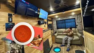 Solo Camping in Luxury Ice Fishing House!
