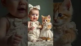 Baby & Cat Besties Strut the Stage! 🍼😻 Who Wore It Best #Shorts #baby #babyshorts