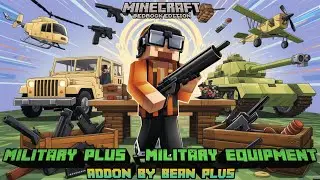 Minecraft Pe Military Mod Showcase - Military Plus: Military Equipment Add-On | Craftable Guns