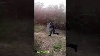 Airsoft Riot Shield in action    #airsoftcqb #airsoft