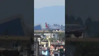 Air India Takeoff from Kathmandu Airport | Stunning Departure Scene. #npl2054 #airindia #aviation