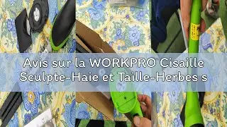 Avis sur la WORKPRO Cisaille Sculpte-Haie et Taille-Herbes sans Fil 3,6V, Cisaille &agrave; Gazon avec 2 La