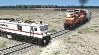 All Realistic Trains Run At Curve Branches ❌️Railroad Tracks | train videos | railway | lhb coach