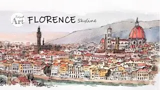 Ink and Watercolor: Florence, Italy | Cityscape Painting