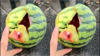 Experiment: Will a watermelon explode if it rolls down from a tall building?