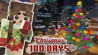 I Spent 100 Days Protecting A Winter Village In Minecraft! 🎄❄️ | Minecraft