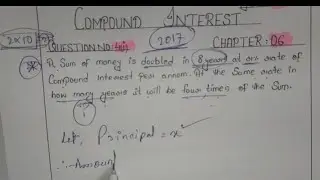 A sum of money  doubled in 8 years  rate of compound interest p . be four times  the sum | class 10 