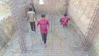 RK Memorial School |Jaipur | Construction: Lift Pit- Raft Steel Work | Day 16