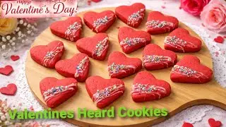 Valentines Heart Cookies Recipe |  Heart Sheped Cookies | Eggless wheat flour Cookies 