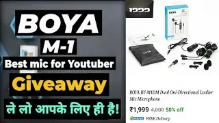 BOYA BY-M1 mini mic giveaway and review best shotgun mic for you tube