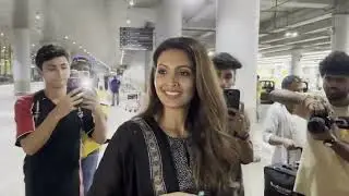 Geeta Basra Stuns in Indian Look at Mumbai Airport, Flaunts Elegance with Grace