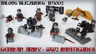 ВОЕННЫЕ МИНИФИГУРЫ - НЕМЕЦКАЯ АРМИЯ, СОЛДАТЫ WW2 - DILONG 71002 (неофициальный Lego из Aliexpress)