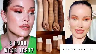 NEW FENTY EAZE DROP SKIN TINT REVIEW + 8 HOUR WEAR TEST (Dry Skin Shade 4) @fentybeauty