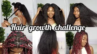 PROTECTIVE STYLE HAIR GROWTH CHALLENGE // HIP LENGTH RELAXED HAIR // HAIRLISTABOMB