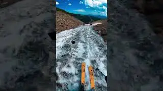 Skiing in Summertime! Colorado August skiing! #freeride #ski #backcountry #mountain
