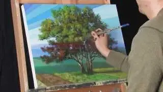 Time Lapse Acrylic Landscape Painting Video Rays of Time by Tim Gagnon