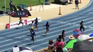 Mirai Bernard 100 Meter Prelims USATF Junior Olympics