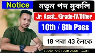 Latest Government Jobs || 8th,10th,ITI Job || Dibrugarh Recruitment 2021