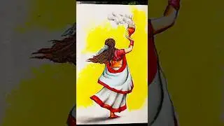 Dhunuchi nach drawing #pastalcolourdrawing #somnathbera