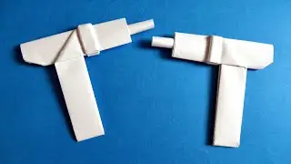 Как сделать пулемет из бумаги УЗИ DIY - Easy Origami - Бумажное оружие