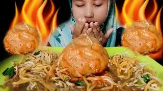 Mukbang bakso mercon kecil plus mie nya bikin nagih.