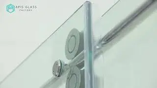 Frameless sliding shower doors with chrome hardware wholesale with factory price
