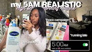 ౨ৎ my REALISTIC 5am HIGH SCHOOL MORNING ROUTINE ☆ // + school vlog, ootd, hoco! // TijuanaNicole