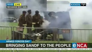 Ramaphosa officiating Armed Forces Day in Richards Bay