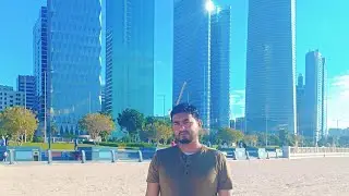 Today visit Cornish beach ⛱️ Abu Dhabi 🇦🇪 new year 🎊 enjoying swimming full vlog 