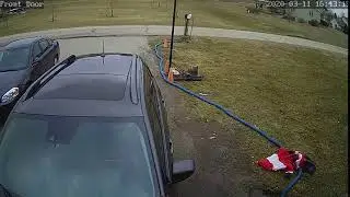 Idiot neighbor runs over mailbox on purpose