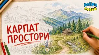 ✏️ Карпат простори | Пісня з малюванням українською