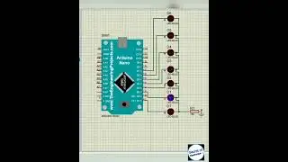 Drop Down LED Arduino Nano Simulation in Proteus