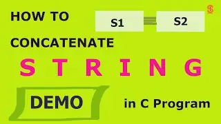 C PROGRAM STRCAT (STR1, STR2 ) | STIRNG CONCATENATE using C LIBRARY function | FOR LOOP concatenate