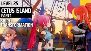Cetus Island - Tower of Fantasy.  Shirli transformation. Melo dummy robot and Hanna. Zeke and Frigg