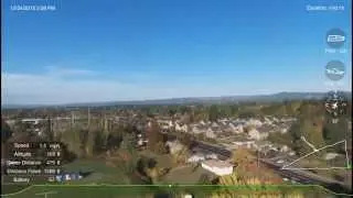Look Ma!  No Hands!  Parrot Bebop Drone video with GPS / Telemetry Overlay