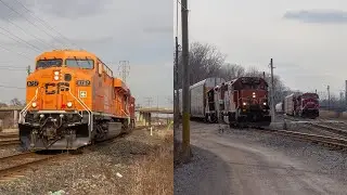 CP 8757 LEADING CP 235 & CN ON THE CP WINDSOR SUB!