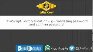 JavaScript Form Validation   5   Validating Password and Confirm Password