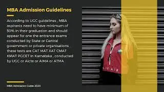 Admission Guidelines For MBA 2020 - Direct MBA Admission Aspirants (Without Entrance Exam)