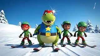 Dino Hero Saves Christmas! 🎄 Learn to Ski with Santa&rsquo;s Elves ⛷️ Fun Winter Adventure for Kids
