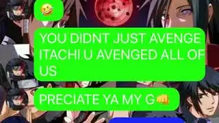 Uchiha group chat part 1 Sasuke’s Birthday
