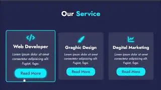 Animated Service Section Card UI Design using Html & CSS