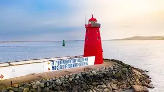 Amazing handpainted mural at Poolbeg Lighthouse!
