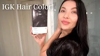 IGK Hair Coloring at home! Dying my hair! Perfect chocolate hair! REVIEW!