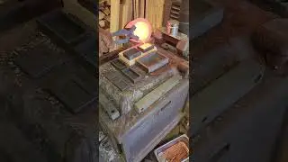 Hand Pouring One Pound Copper Bars