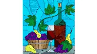 cross stitch world - wine