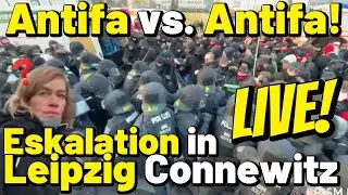 LIVE ❗ Antifa vs Antifa Leipzig 🔥 Demo gegen Antideutsche & Jule Nagel Linke Eskaliert Connewitz?