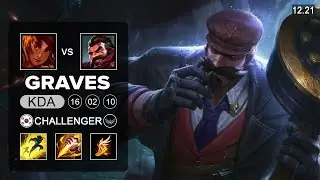 Graves vs Taliyah Jungle - KR Challenger - Patch 12.21 Season 12