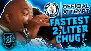 OFFICIAL GUINNESS RECORD ATTEMPT | Fastest Time To Drink 2 Liters Of Soda.