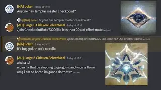 Helping out CheckpointBot#7320 with a bugged instance